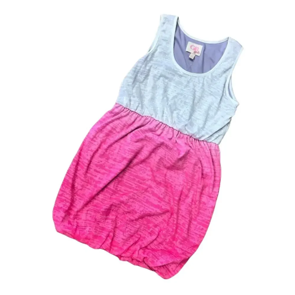 GB Girls Dress Size Large‎ Pink White Bubble Tank Knit NEW